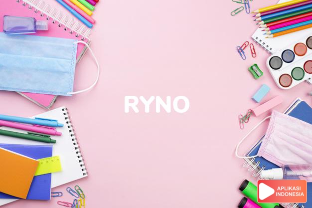 arti nama Ryno adalah Bertaruh (bentuk lain dari Rino)