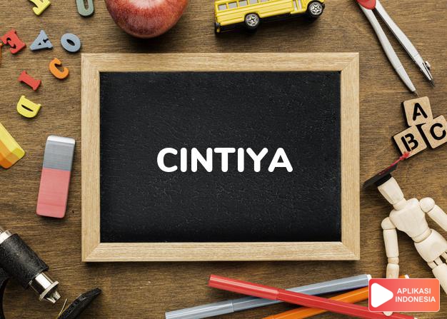 arti nama Cintiya adalah Anak yang ayu (bentuk lain dari Cintya)
