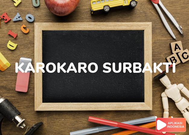 arti nama Karokaro Surbakti adalah Marga Dari Karokaro Yang Berada Di Daerah Surbakti dan Gajah.