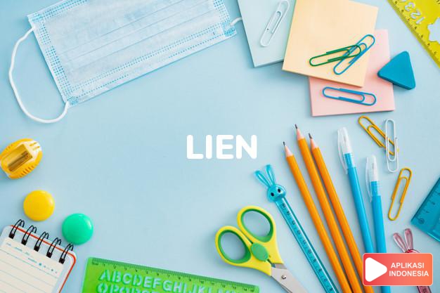 arti nama Lien adalah Bersih