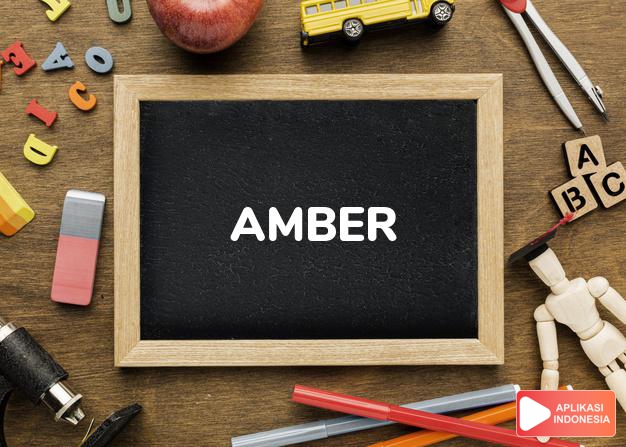 arti nama Amber adalah Kuning Kecoklatan atau permata