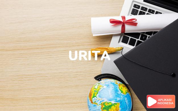 arti urita adalah <b>uri·ta</b> <i>ark n</i> warta dalam Kamus Besar Bahasa Indonesia KBBI online by Aplikasi Indonesia